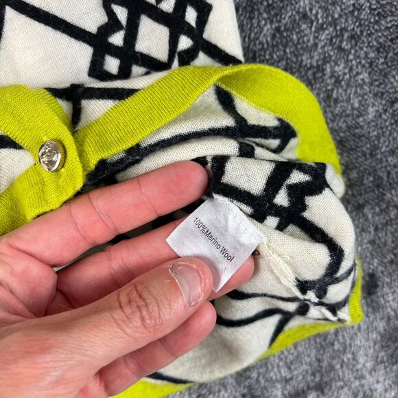 Spartina 449 100% Merino Wool Seven Oaks Cardigan Geometric Women's S *Read - Picture 6 of 15